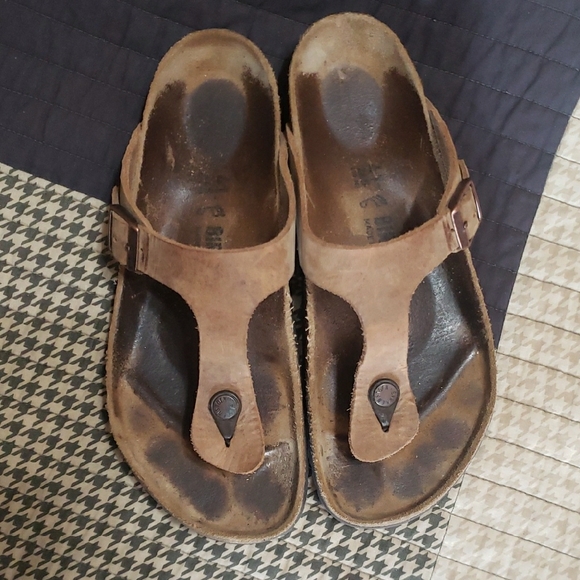 Birkenstock Gizeh Tobacco Brown Sandals Size 41 - Picture 10 of 10